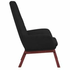 VidaXL Chaise de relaxation Noir Tissu -Fauteuils Soldes image 4 341389