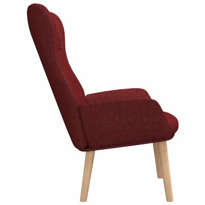 VidaXL Chaise de relaxation Rouge bordeaux Tissu 6 VidaXL Chaise de relaxation Rouge bordeaux Tissu – Image 4