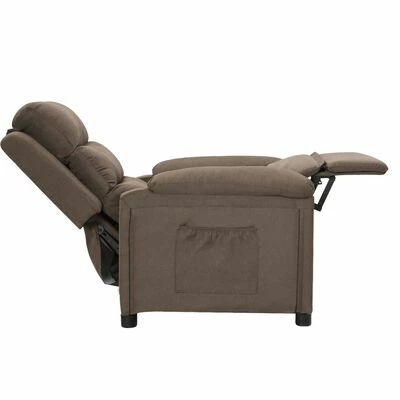 VidaXL Fauteuil inclinable Taupe Tissu 6 VidaXL Fauteuil inclinable Taupe Tissu – Image 4