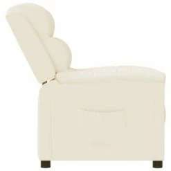 VidaXL Fauteuil inclinable Crème Similicuir -Fauteuils Soldes image 4 342364