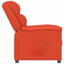 VidaXL Chaise inclinable Rouge Similicuir -Fauteuils Soldes image 4 342368