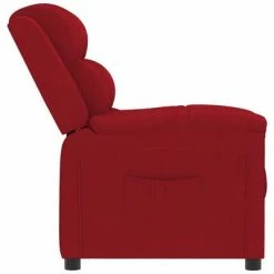 VidaXL Fauteuil inclinable Rouge bordeaux Velours -Fauteuils Soldes image 4 342382