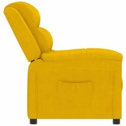 VidaXL Fauteuil inclinable Jaune Velours -Fauteuils Soldes image 4 342384