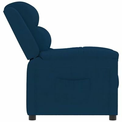 VidaXL Fauteuil inclinable Bleu Velours 6 VidaXL Fauteuil inclinable Bleu Velours – Image 4
