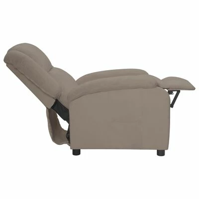 VidaXL Fauteuil inclinable Gris clair Velours 6 VidaXL Fauteuil inclinable Gris clair Velours – Image 4