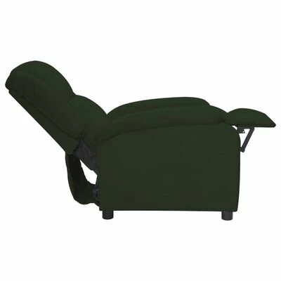 VidaXL Fauteuil inclinable Vert foncé Velours 6 VidaXL Fauteuil inclinable Vert foncé Velours – Image 4