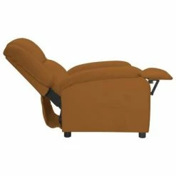 VidaXL Fauteuil inclinable Marron Velours -Fauteuils Soldes image 4 342407