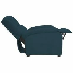 VidaXL Fauteuil inclinable Bleu Velours -Fauteuils Soldes image 4 342409
