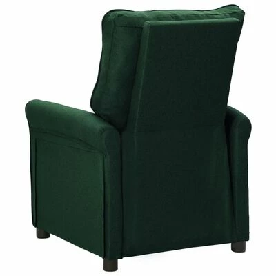 VidaXL Fauteuil inclinable Vert foncé Tissu 6 VidaXL Fauteuil inclinable Vert foncé Tissu – Image 4