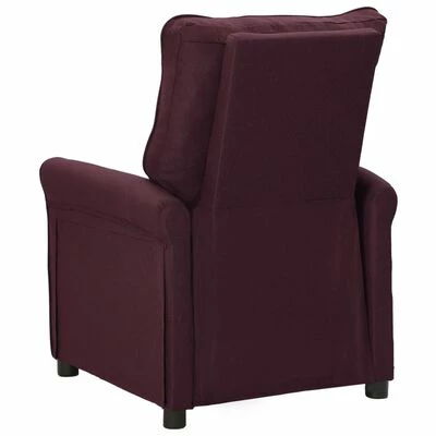VidaXL Fauteuil inclinable Violet Tissu 6 VidaXL Fauteuil inclinable Violet Tissu – Image 4