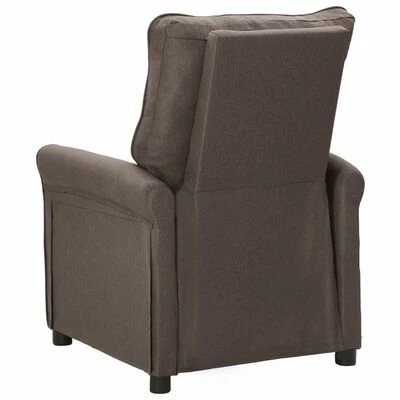 VidaXL Fauteuil inclinable Taupe Tissu 6 VidaXL Fauteuil inclinable Taupe Tissu – Image 4