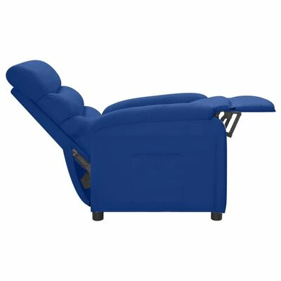 VidaXL Fauteuil inclinable Bleu Tissu 6 VidaXL Fauteuil inclinable Bleu Tissu – Image 4