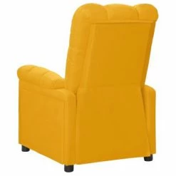 VidaXL Fauteuil inclinable Jaune Tissu -Fauteuils Soldes image 4 342732