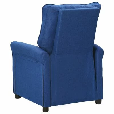 VidaXL Fauteuil inclinable Bleu Tissu 6 VidaXL Fauteuil inclinable Bleu Tissu – Image 4