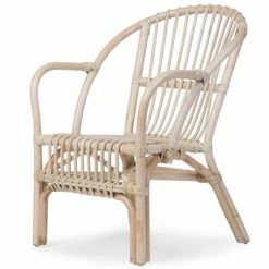 CHILDHOME Chaise en rotin avec coussin pour enfants Montana Naturel -Fauteuils Soldes image 4 431123