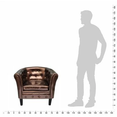 VidaXL Fauteuil Marron Similicuir 6 VidaXL Fauteuil Marron Similicuir – Image 4