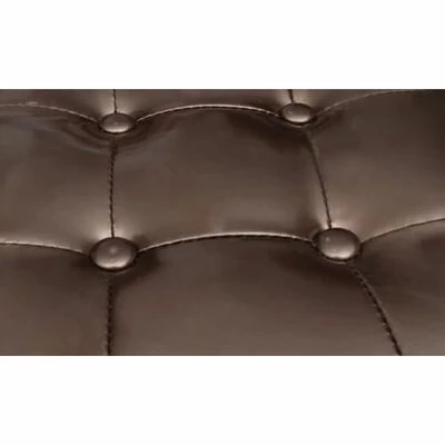 VidaXL Fauteuil avec repose-pied Marron Similicuir 6 VidaXL Fauteuil avec repose-pied Marron Similicuir – Image 4