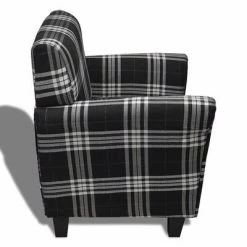 VidaXL Fauteuil avec coussin Noir Tissu -Fauteuils Soldes image 5 240977