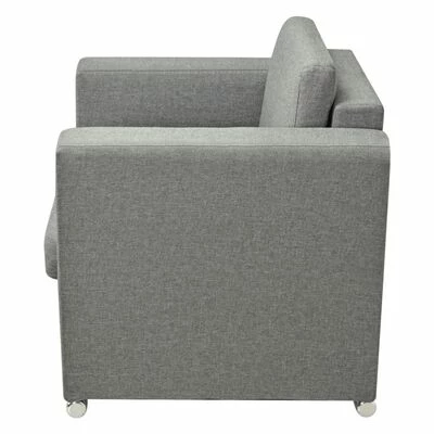 VidaXL Fauteuil Gris clair Tissu 6 VidaXL Fauteuil Gris clair Tissu – Image 5