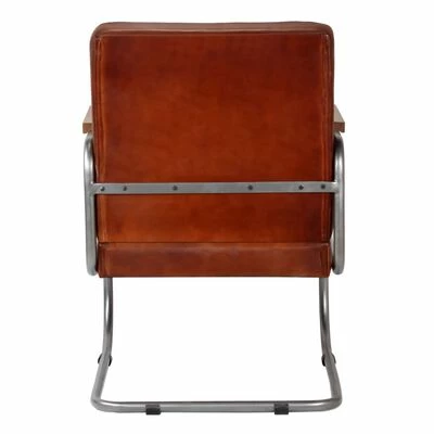VidaXL Fauteuil Marron foncé Cuir véritable 7 VidaXL Fauteuil Marron foncé Cuir véritable – Image 5