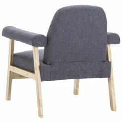 VidaXL Fauteuil Gris foncé Tissu -Fauteuils Soldes image 5 246645