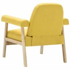 VidaXL Fauteuil Jaune Tissu -Fauteuils Soldes image 5 246651