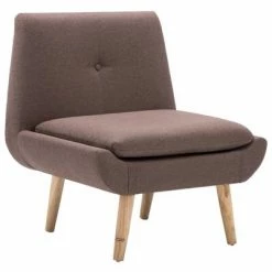 VidaXL Fauteuil sans accoudoirs avec repose-pied Marron Tissu 12 VidaXL Fauteuil sans accoudoirs avec repose-pied Marron Tissu -Fauteuils Soldes image 5 246980