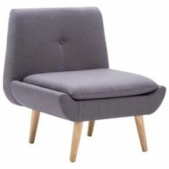 VidaXL Fauteuil sans accoudoirs avec repose-pied Gris Tissu 12 VidaXL Fauteuil sans accoudoirs avec repose-pied Gris Tissu -Fauteuils Soldes image 5 246983