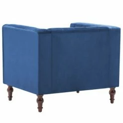 VidaXL Fauteuil Bleu Velours -Fauteuils Soldes image 5 247013