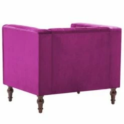 VidaXL Fauteuil Violet Velours 12 VidaXL Fauteuil Violet Velours -Fauteuils Soldes image 5 247015