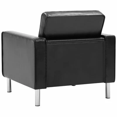 VidaXL Fauteuil Noir Similicuir 7 VidaXL Fauteuil Noir Similicuir – Image 5