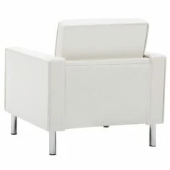 VidaXL Fauteuil Blanc Similicuir 12 VidaXL Fauteuil Blanc Similicuir -Fauteuils Soldes image 5 247019