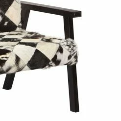 VidaXL Fauteuil Noir et blanc Cuir véritable -Fauteuils Soldes image 5 247645
