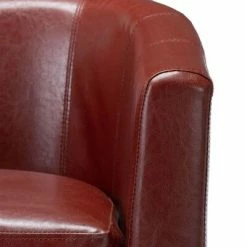 VidaXL Fauteuil Rouge bordeaux Similicuir -Fauteuils Soldes image 5 248055