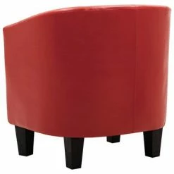 VidaXL Fauteuil Rouge Similicuir -Fauteuils Soldes image 5 248056