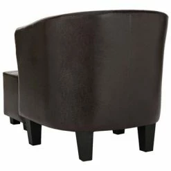VidaXL Fauteuil avec repose-pied Marron Similicuir -Fauteuils Soldes image 5 248064