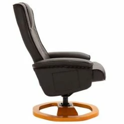 VidaXL Fauteuil TV pivotant avec repose-pied Marron Similicuir -Fauteuils Soldes image 5 248441