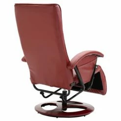 VidaXL Fauteuil TV pivotant Rouge bordeaux Similicuir -Fauteuils Soldes image 5 248453