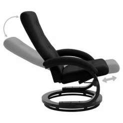 VidaXL Fauteuil inclinable avec repose-pieds Noir Tissu en daim -Fauteuils Soldes image 5 248471