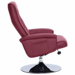 VidaXL Fauteuil inclinable avec repose-pied Rouge bordeaux Similicuir -Fauteuils Soldes image 5 248491