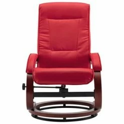VidaXL Fauteuil inclinable avec repose-pied Rouge Similicuir -Fauteuils Soldes image 5 248602