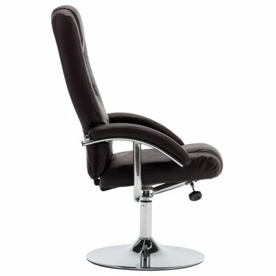 VidaXL Fauteuil inclinable avec repose-pied Marron Similicuir 7 VidaXL Fauteuil inclinable avec repose-pied Marron Similicuir – Image 5