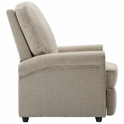 VidaXL Fauteuil inclinable TV Crème Tissu 7 VidaXL Fauteuil inclinable TV Crème Tissu – Image 5