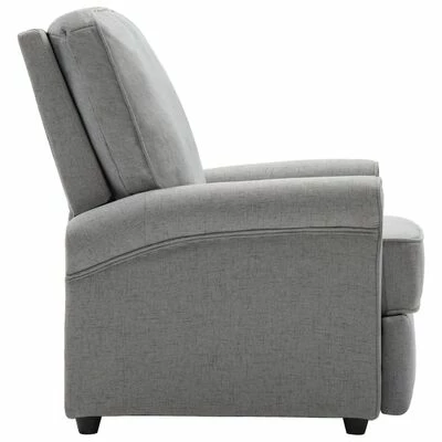 VidaXL Fauteuil inclinable TV Gris clair Tissu 7 VidaXL Fauteuil inclinable TV Gris clair Tissu – Image 5