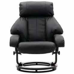 VidaXL Fauteuil TV avec repose-pied Noir Similicuir -Fauteuils Soldes image 5 248673