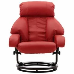 VidaXL Fauteuil TV avec repose-pied Rouge Similicuir -Fauteuils Soldes image 5 248678