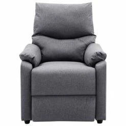 VidaXL Fauteuil TV Gris clair Tissu -Fauteuils Soldes image 5 248686