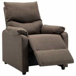 VidaXL Fauteuil TV Marron Tissu -Fauteuils Soldes image 5 248688
