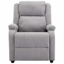 VidaXL Fauteuil inclinable TV Gris clair Tissu 12 VidaXL Fauteuil inclinable TV Gris clair Tissu -Fauteuils Soldes image 5 248694