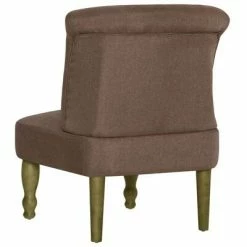 VidaXL Chaise française Marron Tissu -Fauteuils Soldes image 5 282124